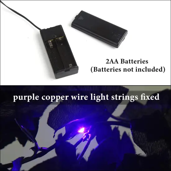 2 Pack Black Garland Halloween,5.9Ft {3}