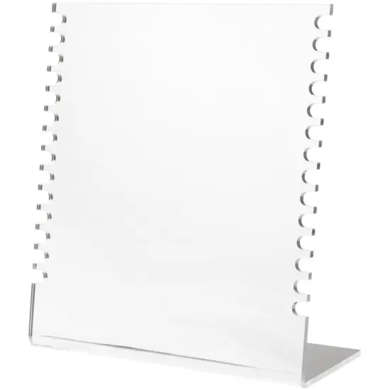 Plymor Acrylic Necklace Display Stand With Side Hooks (Mirrored), 10.625" W x 4" D x 11.75" H {1}