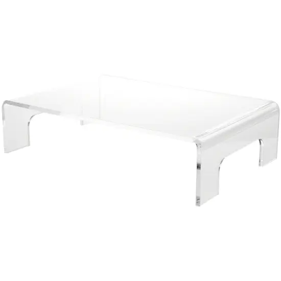 Plymor Clear Acrylic Display Riser with Tray Handles, 3" H x 12" W x 8" D (3/16" thick) {1}