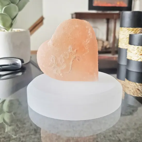 Plymor Frosted Acrylic Beveled Round Display Base, 5" W x 5" D x 1" H {3}