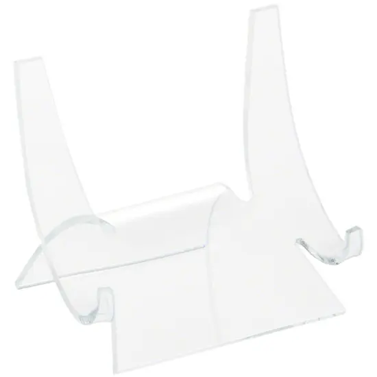 Plymor Clear Acrylic Double-Scoop Display Easel, 3.5" H x 3.875" W x 3.125" D {1}