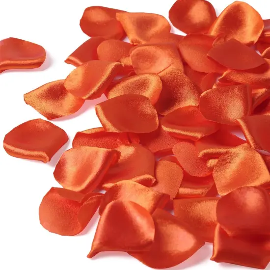 300pcs Silk Rose Petals Burnt Orange Heart Flower Petals for Wedding Flower Girl Basket Aisle {1}