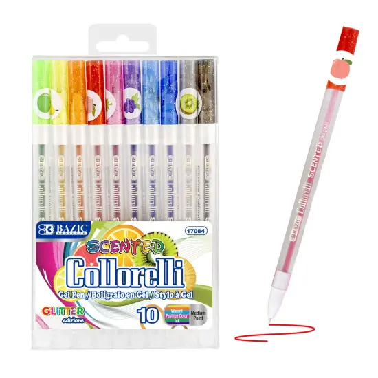 BAZIC Collorelli Gel Pen 10 Scented Glitter Color {1}