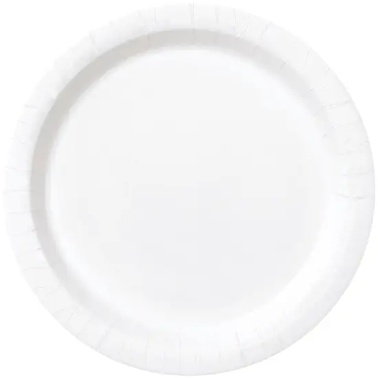 Bright White Solid Round 9" Dinner Plates, 8ct {1}