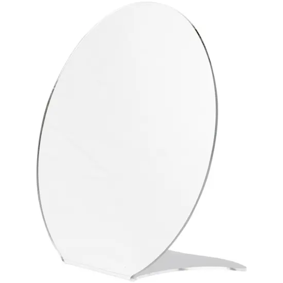 Plymor Oval Acrylic Countertop Mirror, 8.125" H x 8" W x 3.375" D {1}