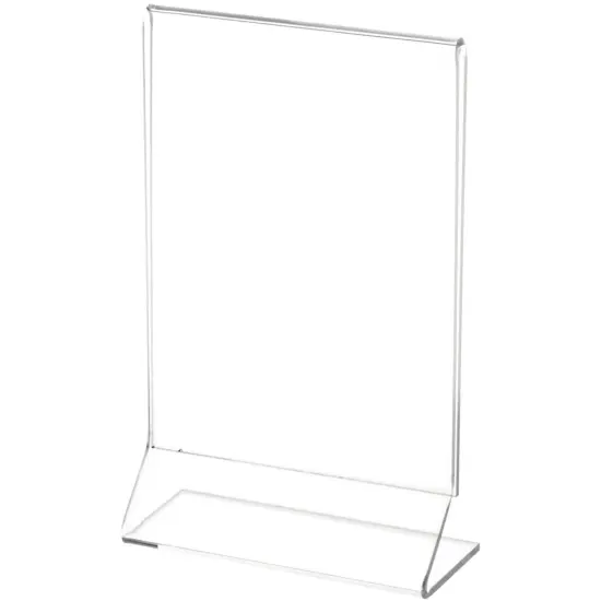 Plymor Clear Acrylic Sign Display / Literature Holder (Side-Load), 3.5" W x 5" H {1}