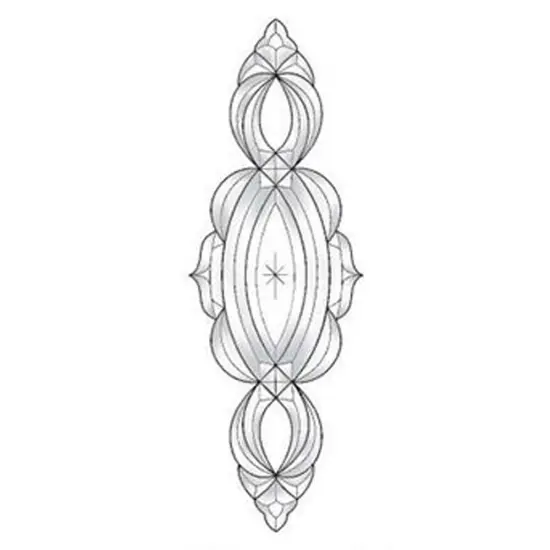 7-1/2" x 22" Exquisite Clear Glass Starburst Bevel Cluster EC593 {1}