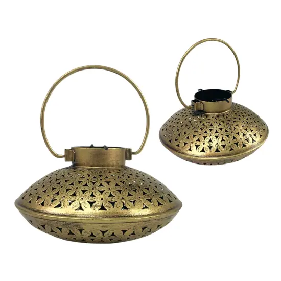 Tealight Candle Stand Gold Iron Incense Holder Antique Style Dhuni Holder Mess Free Cone Holder Housewarming Gift Dhoop Incense Holder for Home Office {3}