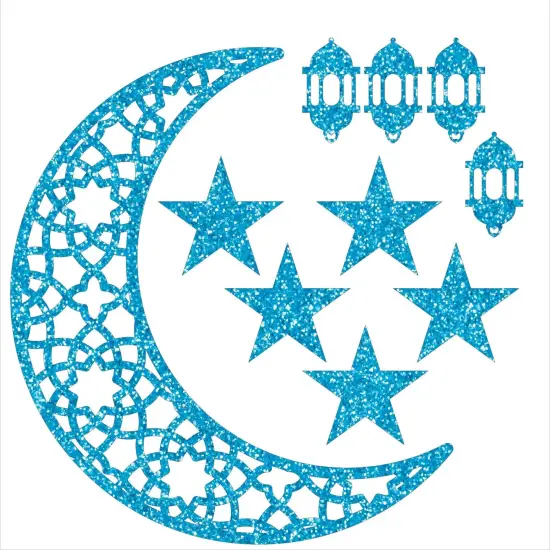 Moon Cutout for Backdrop, Eid Decoration, Moon Centerpiece Cut Out, Moon Cutout, Eid Mubarak, Eid Moon Stars, Eid Stars Golden {7}