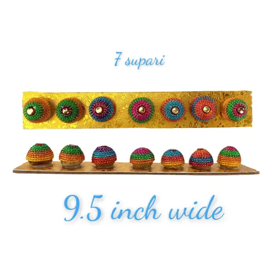 Decorative Designer Supari Betelnut for Pooja Spiritual Item Shagun Betel Seed Unique Indian Pooja Supari Temple Home Decor Wedding Favor Housewarming Gift {6}