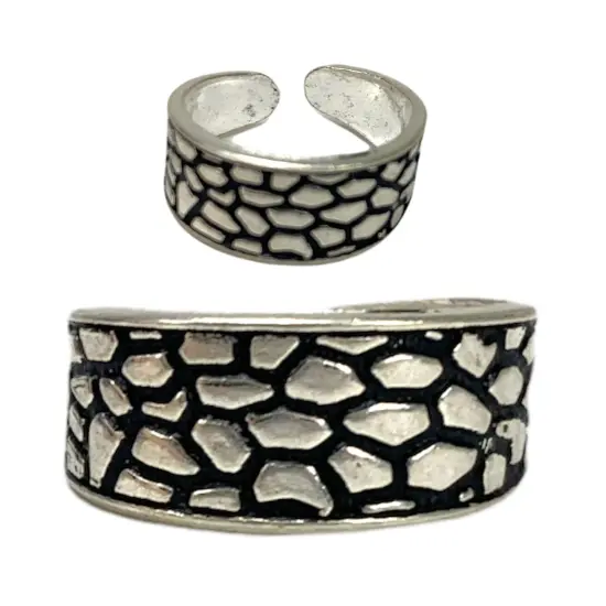 Adjustable Silver Toe Rings Pair Dainty Indian Bichiya Real Silver Feet Accessories Tribal Toe Rings Summer Beach Jewelry Comfort Fit Toe Rings for Women {1}