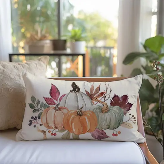 Autumn Lumbar Decorative Throw Pillow Case for Home Living Room Couch Decor {5}