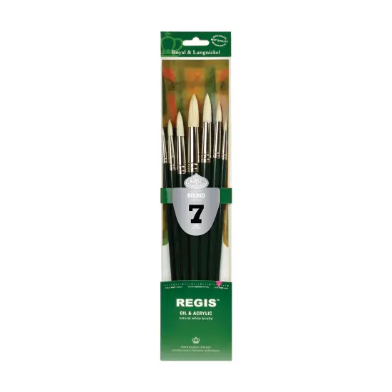 RSET-400R | Regis&trade; 7pc Oil & Acrylic Round Brush Set {1}