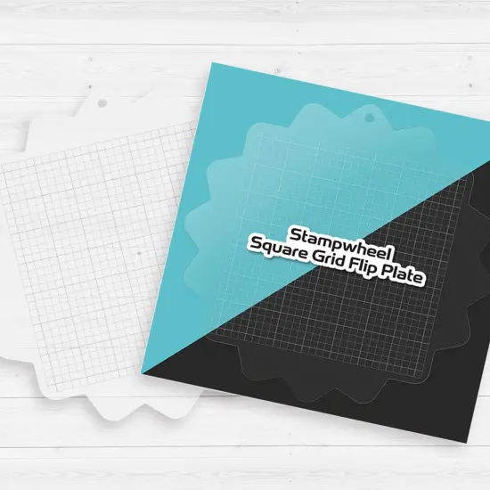 Stampwheel - Square Grid Flip Plate {4}