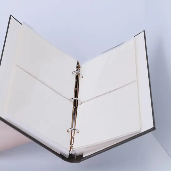 Gallery Leather Compact Photo Album 4x6-3 Ring Binder Photo Album, 60 Pages for 120 Photos, Fillable, Can Fit 4x6 Photos, Handcrafted Acadia plum {3}