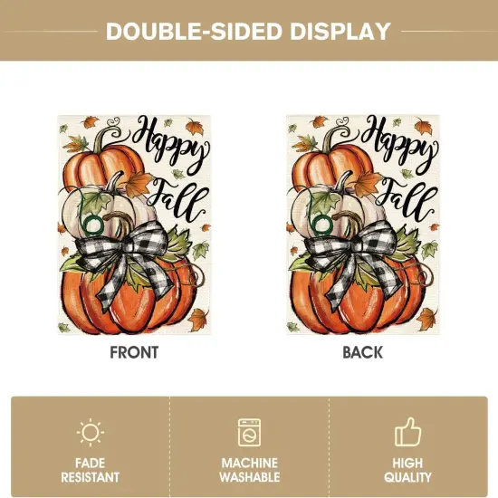 Happy Fall Garden Flag(Orange) {5}