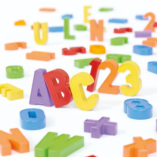 Quercetti: Play Montessori: ABC & 123 - Magnetic - 106pc Letters & Numbers Educational Toy, Math & Spelling Learning Tool, Fridge Magnets, Kids 4+ {4}