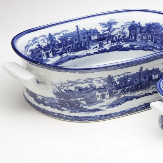 AA Importing 59840 Blue And White Planter - Set of 2 {4}