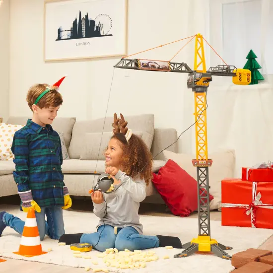 Dickie Toys 40" Giant Crane Playset , Yellow {5}