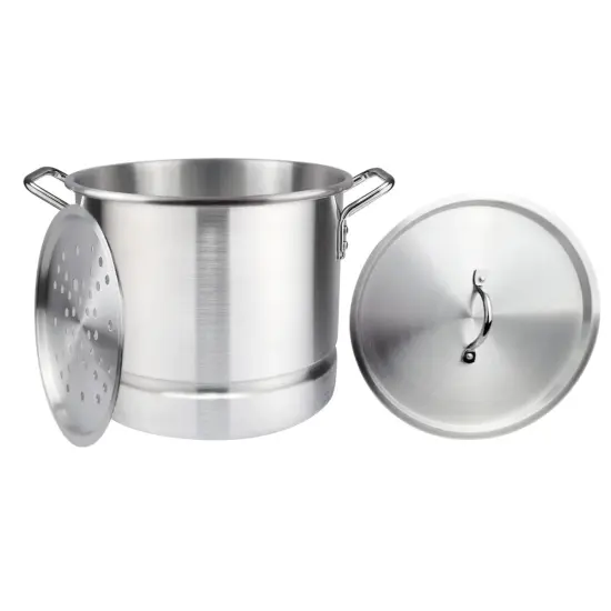 3 Piece Aluminum Stock Pot Set with Steamer - 24Qt, 32Qt, 40Qt {3}