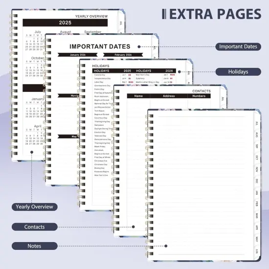 2025-2026 Academic Planner A5 (6.3" x 8.4") - Dark Blue {5}