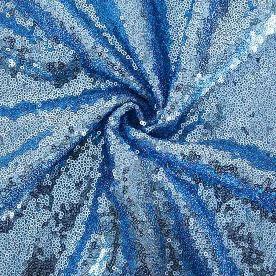 1 Yard Baby Blue Sequin Fabric with Glitter Embroidery 52" Width, 100% Polyester DIY & Decor Use {1}
