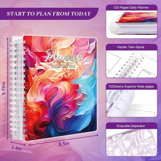 Academic Planner 2025-2026 - 8.5" x 9.8" - 2025 Colorful World {3}