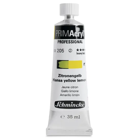 Schmincke Primacryl Professional Acrylic Paint - Hansa Yellow Lemon, 35 ml Tube {1}