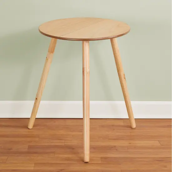 Collections Etc 20-Inch Decorative Round Wooden Side Accent Table {1}