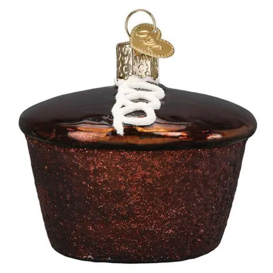 Old World Christmas 2.25 In Hostess&trade; Cupcake Tree Ornament , Chocolate Frosted Brown {1}