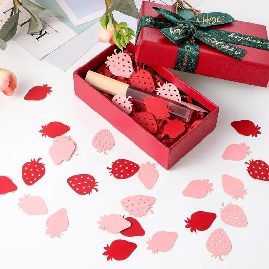 200PCS Strawberry Dot Confetti Scatters for Baby Shower, Bee Birthday, Wedding {4}