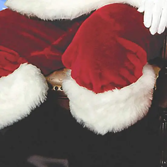 Men's Crimson Santa Suit with Jacket, Pants, Belt, Hat and Boot Tops Included {5}