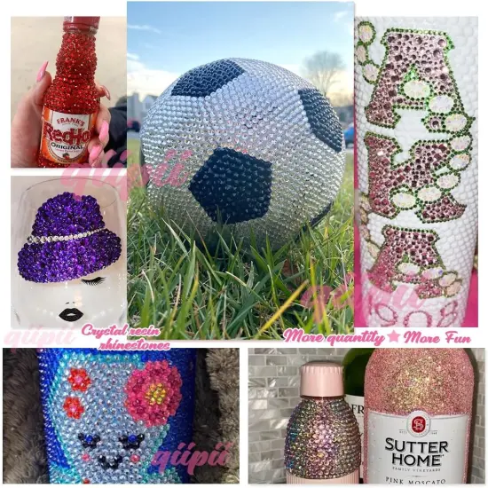 18 Colors Crystal Flatback Resin Rhinestones - 2mm, 3mm {4}