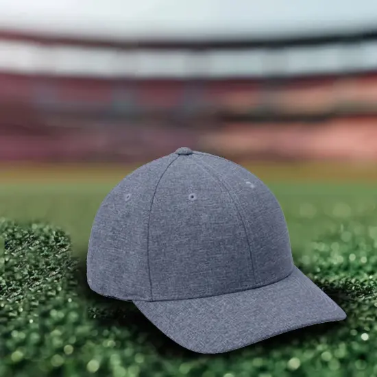 Port Authority&reg; Flexfit 110 Performance Snapback Cap Structured Mid Profile Polyester with Permacurv Bill Heather Grey {7}