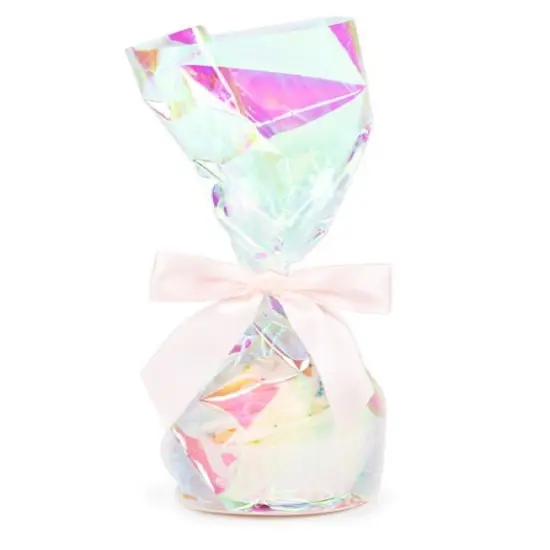 Iridescent Round Bottom Gusset Bags w/ Paper Base 3 1/4" x 10" 50 pack RPBGH3 {1}