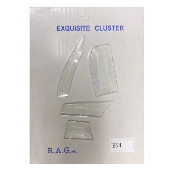 4-1/4" x 5-1/4" Exquisite Clear Glass Number 4 Bevel Cluster BN4 {3}