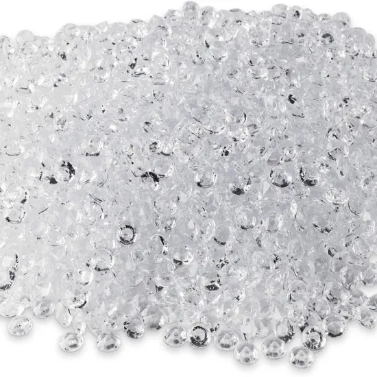 2000 Pack of 1 Carat 6.5mm Jewels (Clear) Diamond Table Confetti, Vase Filler {2}