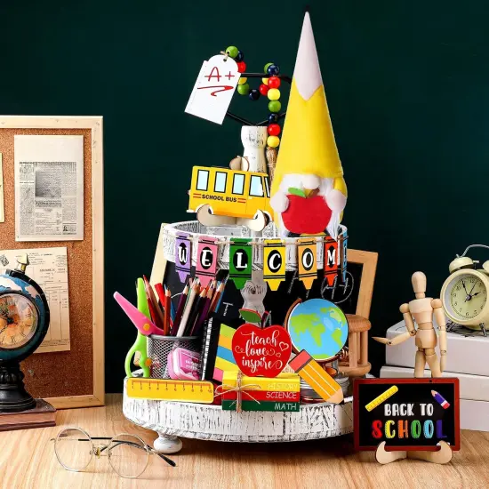 16 Pcs Back to School Tiered Tray Decor {4}