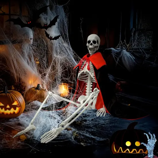 3FT 36'' Posable Skeletons Full Size Body with Movable Joint {5}