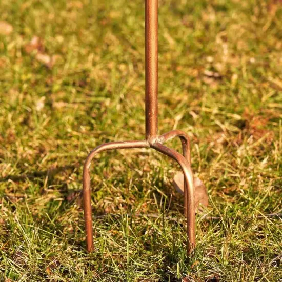 Outdoor Birdhouse with Antique Copper Finish and 3-Prong Garden Stake {3}