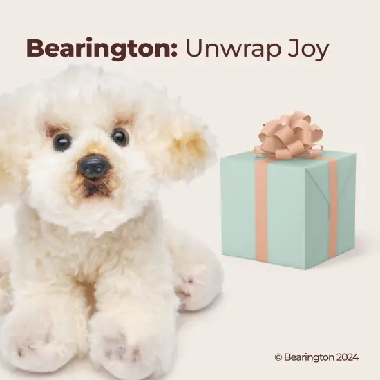 Bearington White Dog Stuffed Animal 6.5 In - Puppy Stuffed Animals - Plush Dog Toys For Kids Poodle Labradoodle Plushies That Look Real, For Ages 3-14 {5}