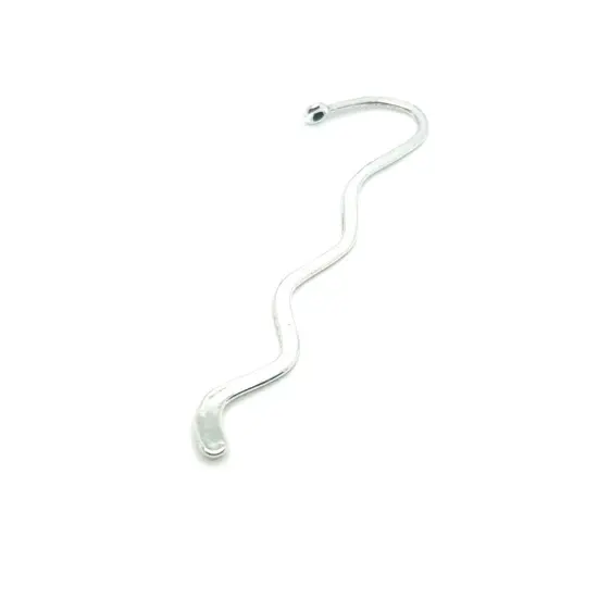 Silver Plated Squiggle Bookmark Base, 86x24mm {1}