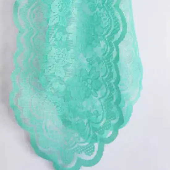 10 Pieces Tiff Blue Caspari Lace Chair Sashes for Elegant Event Decoration 9x108 Inches {5}