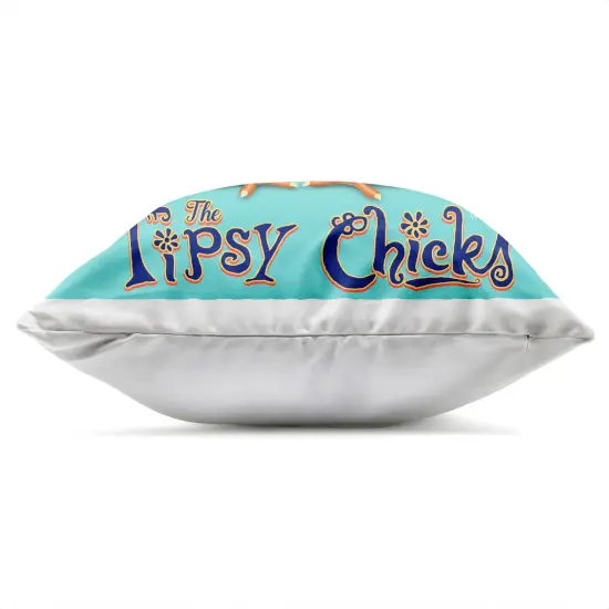 Stupell Industries Tipsy Chicks Groovy Outdoor Pillow, 18 x 7 x 18 {3}