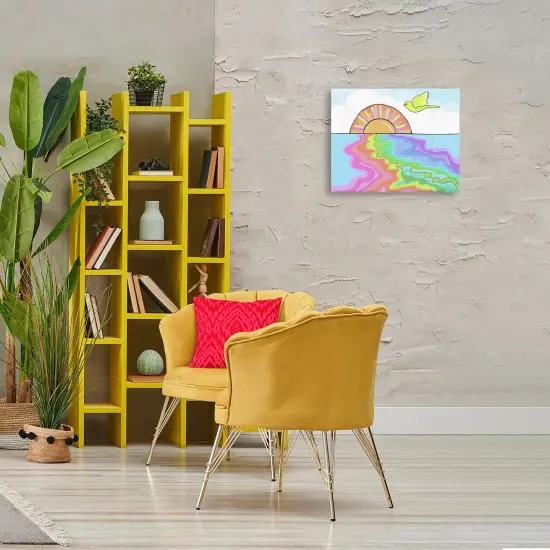 Stupell Industries Swirling Rainbow Sea Reflection Canvas Design by Katie Conley {2}