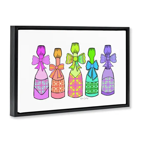 Stupell Industries Patterned Drink Bottles Floating Frame Design by Katie Conley {3}