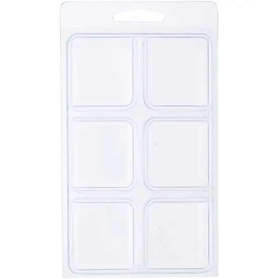 Collecting Warehouse Clear Plastic Clamshell Package / Storage Container with 6 Compartments, 1.125" H x 1.125" H x 1" D {1}
