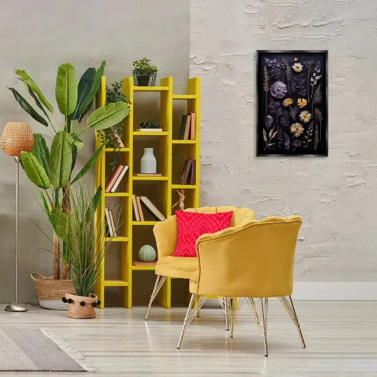 Stupell Industries Flower Specimens on Black Floating Frame Design By Heidi Kuntz {2}