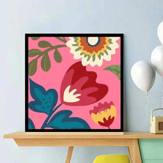 2 Pack Boho Paint by Numbers Framed,Easy Paint by Numbers kit for Adults Beginners,DIY Acrylic Watercolor Paint by Numbers Kits on Canvas for Home Wall Decor Gifts(8x8 inch) {4}