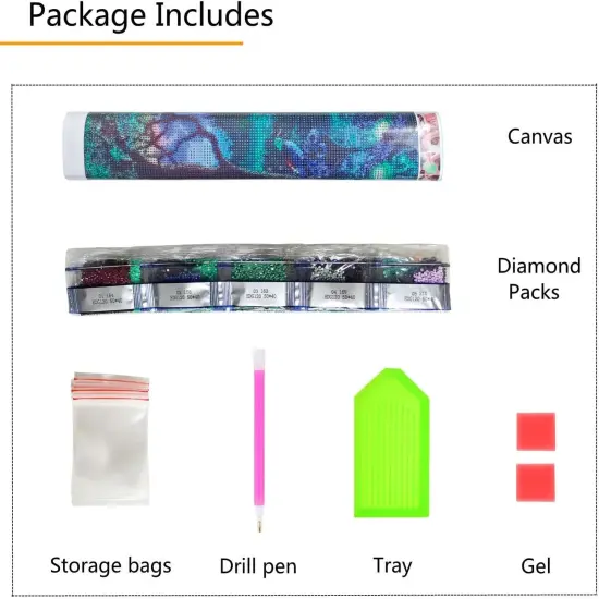 Diamond Painting Kits Fairyland Forest for Adults DIY 5D Full Round Drill 20x16 Inches / 50x40 cm, Magic Forest Scenery in Wonderland {5}